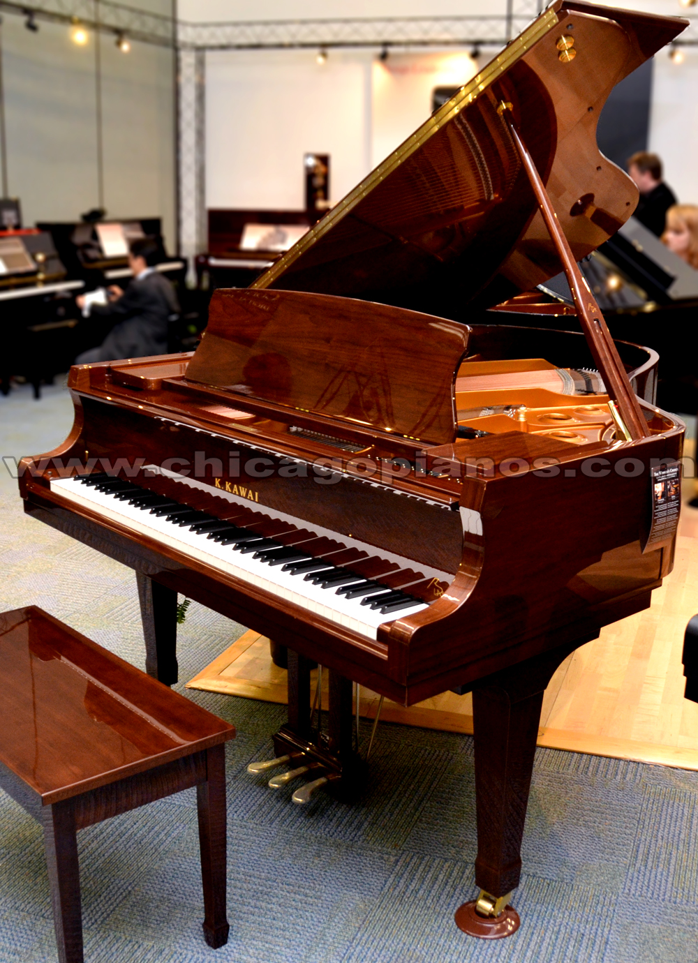 Kawai GX2-BLK in Dark Walnut Polish